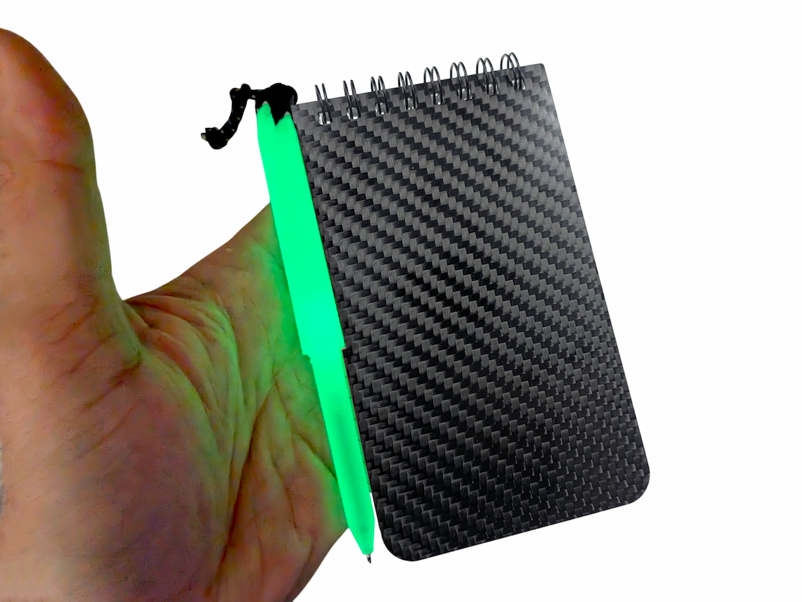 Weather Proof Carbon Fiber Notebook V2 Includes Glow POP Pen