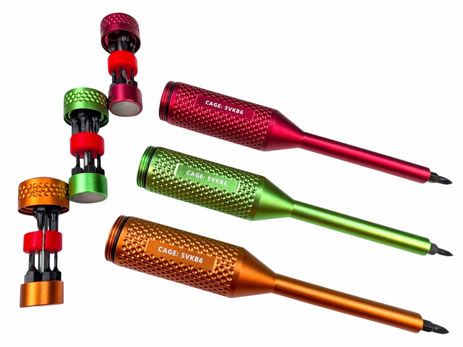 Hi-VIZ TYPE III Anodized Aviation Multi-Bit Screwdriver Gen 2