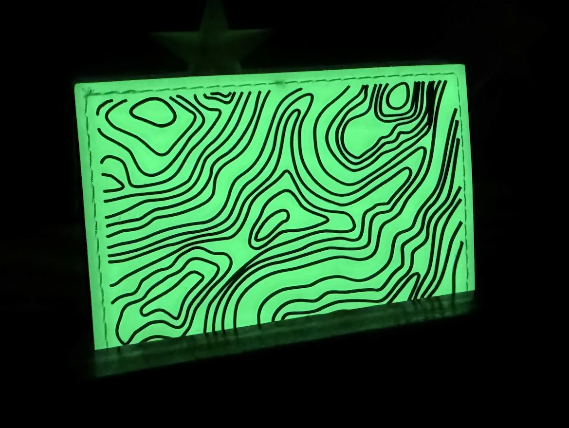 Topography 3x2 inch Glow Patch by Maratac