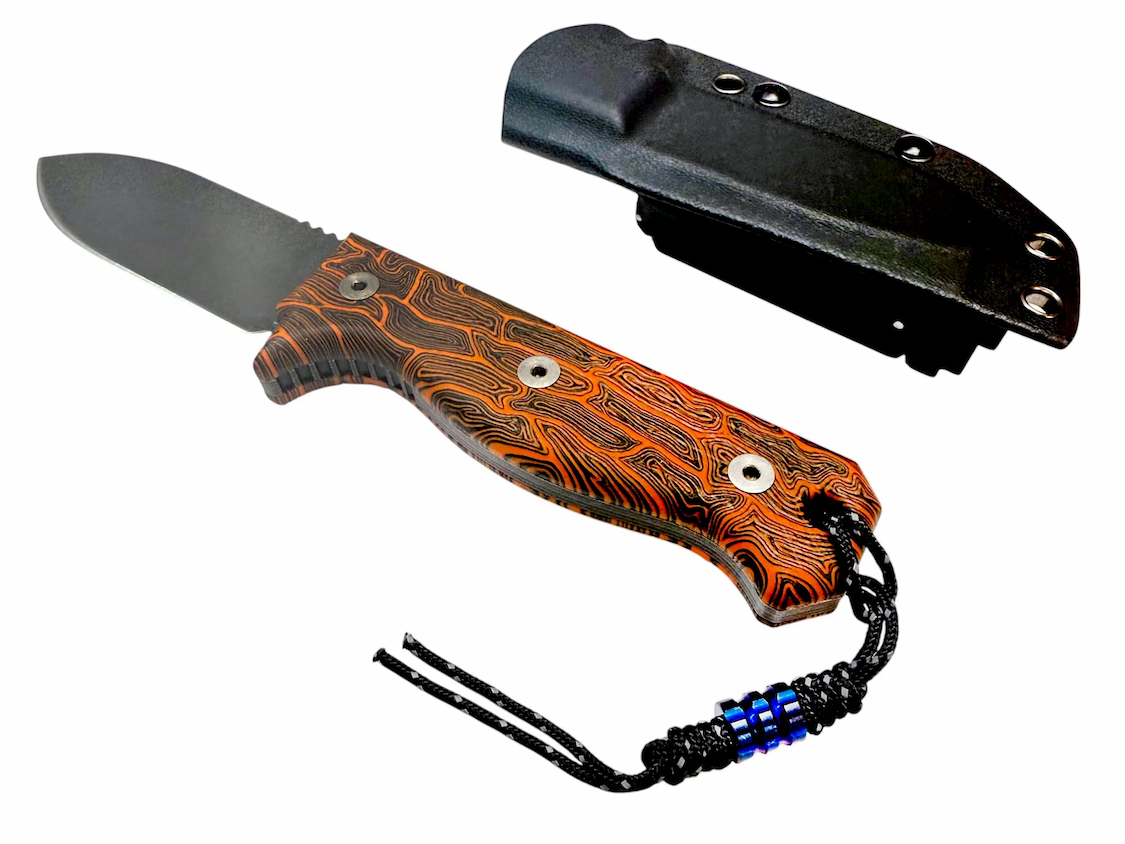 ERGO R4A PRO Orange Labyrinth G10 Fixed Blade