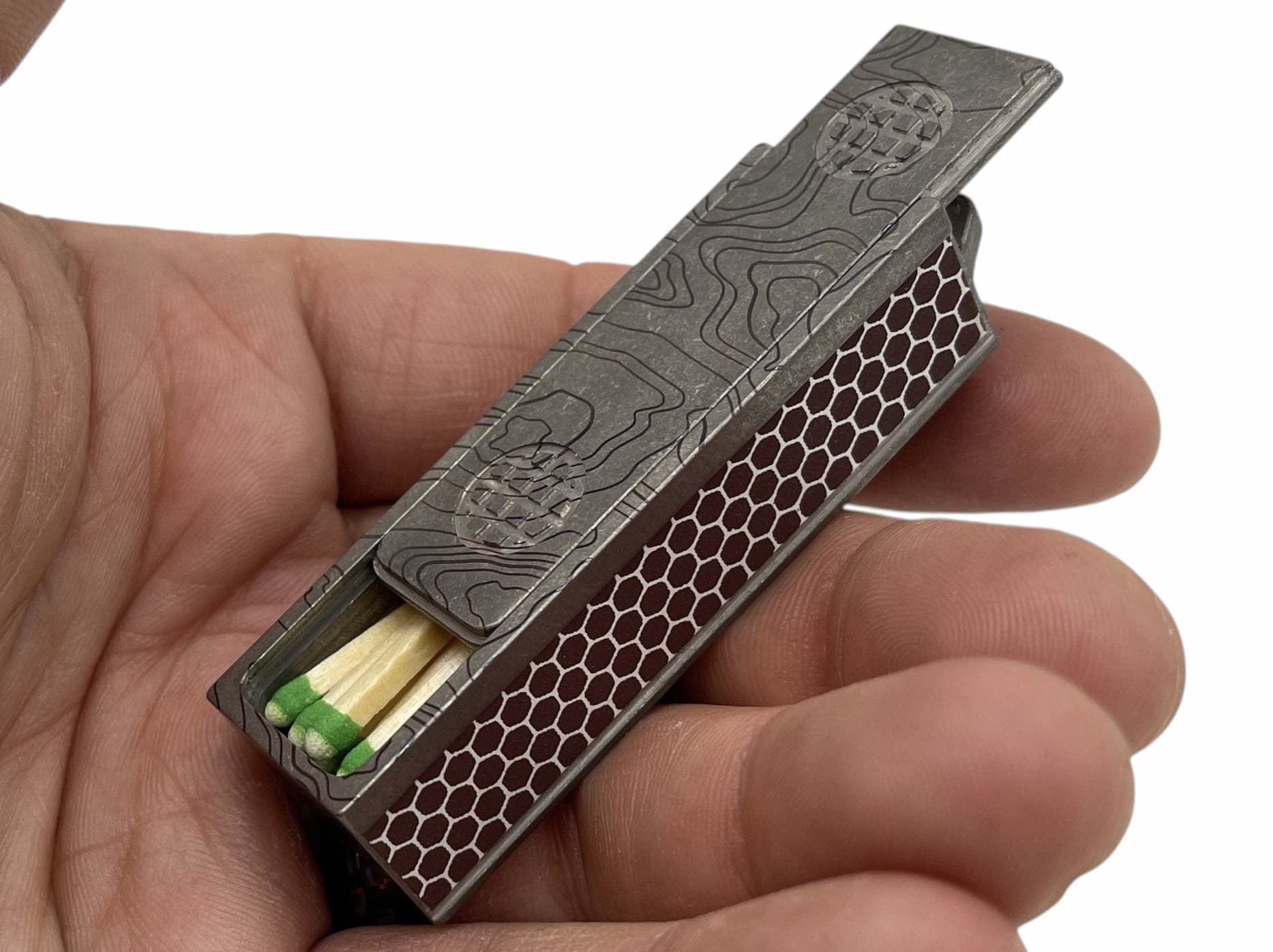 Titanium Match Slide Box With Loop by Maratac