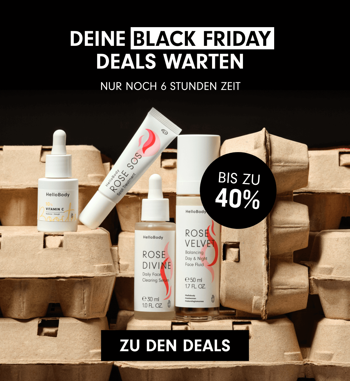 40% Rabatt und nur noch 6 Stunden Zeit Deine Black Friday Deals warten