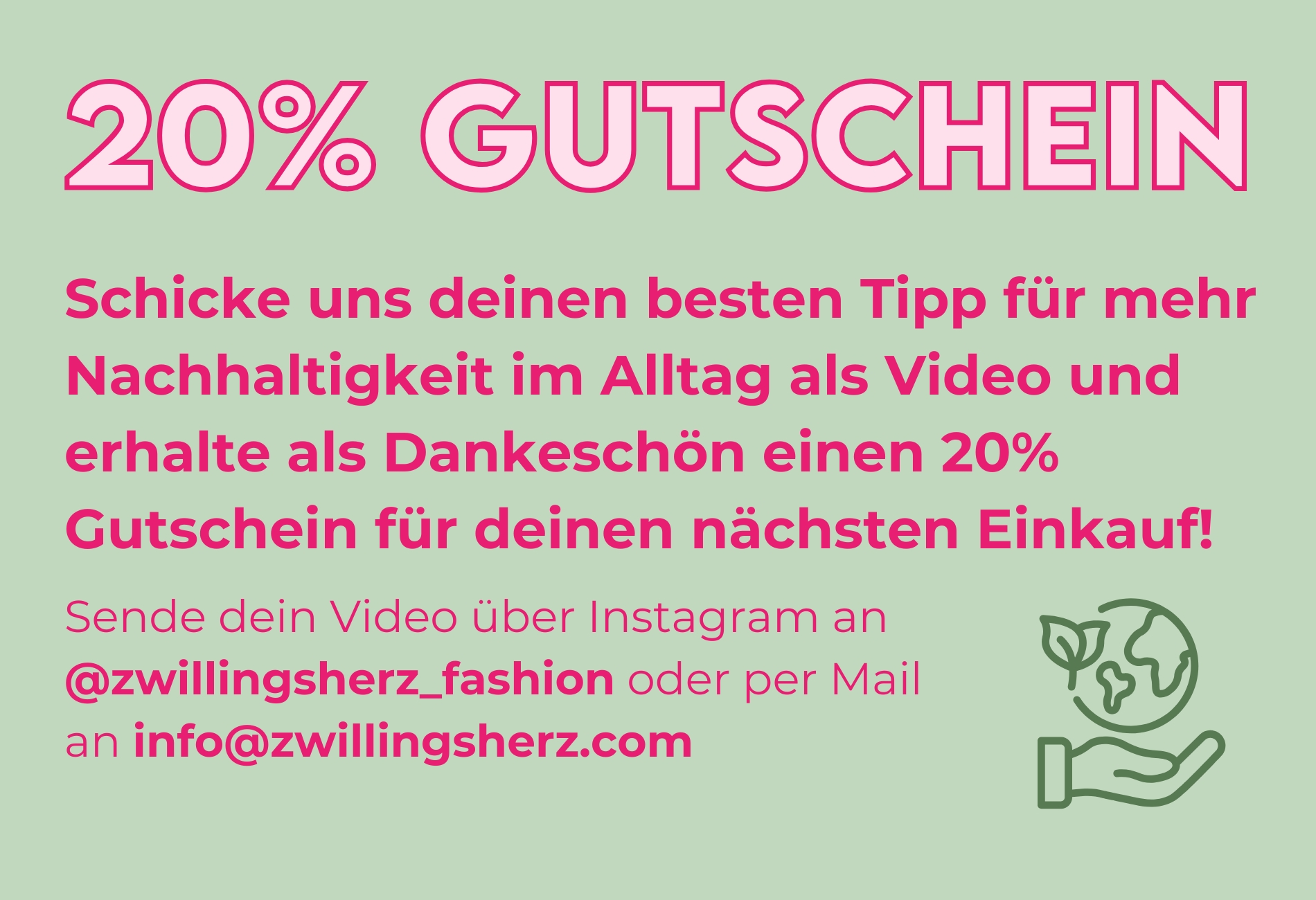 20% Zwillingsherz-Gutschein