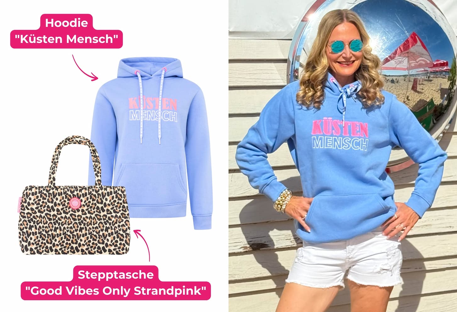 Strandpink-Kollektion