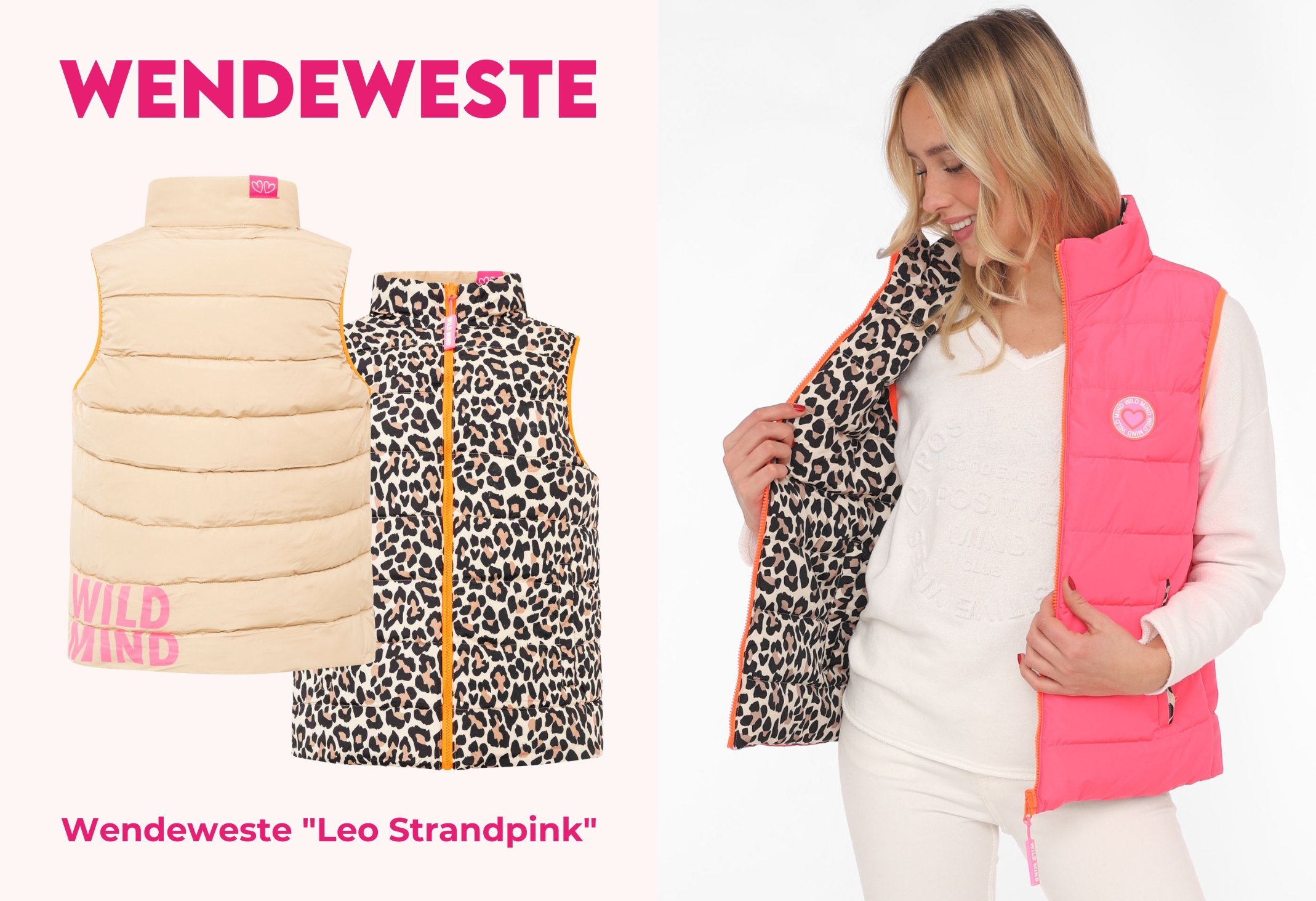 Wendeweste "Leo Strandpink"