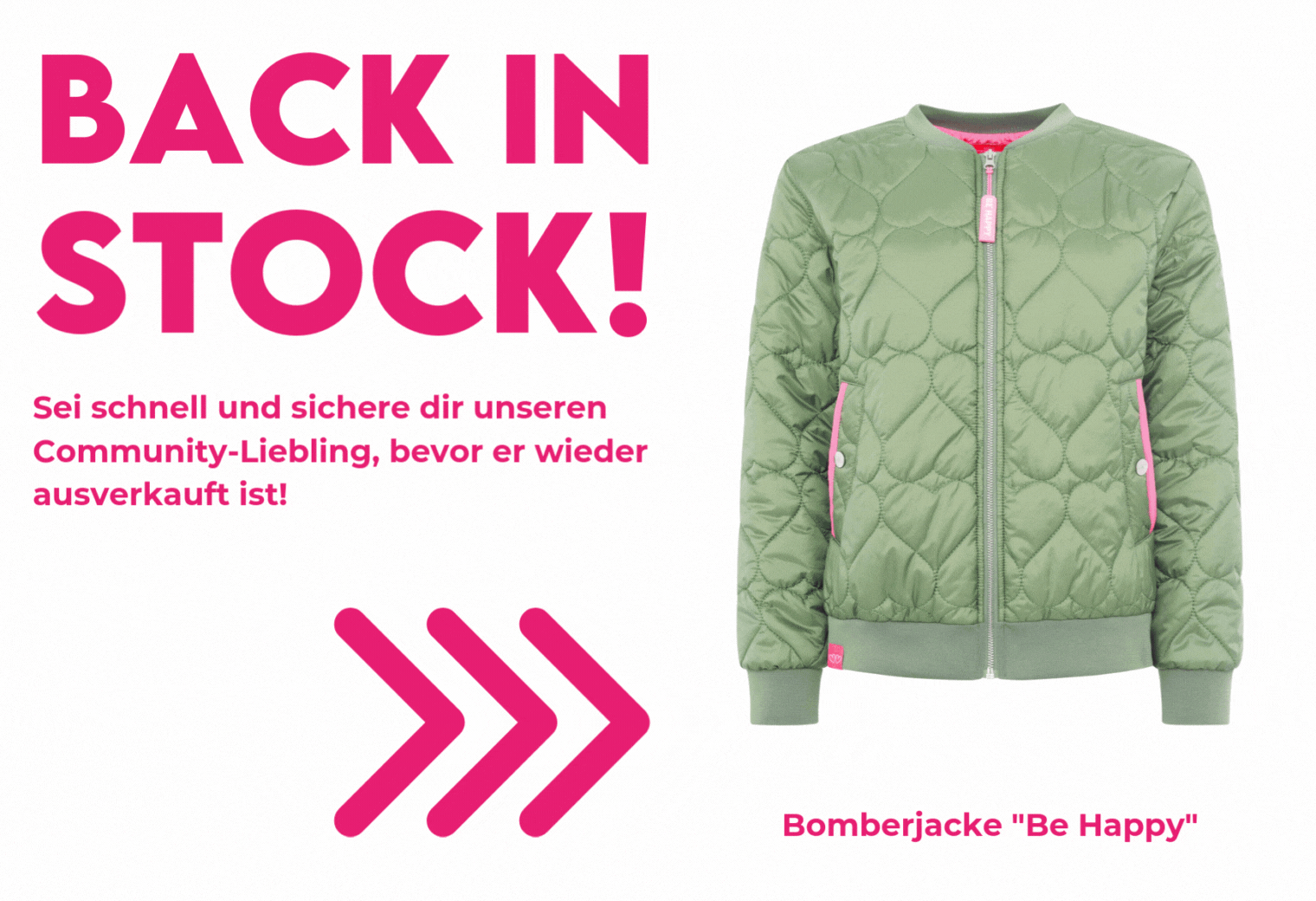 Bomberjacke "Be Happy"
