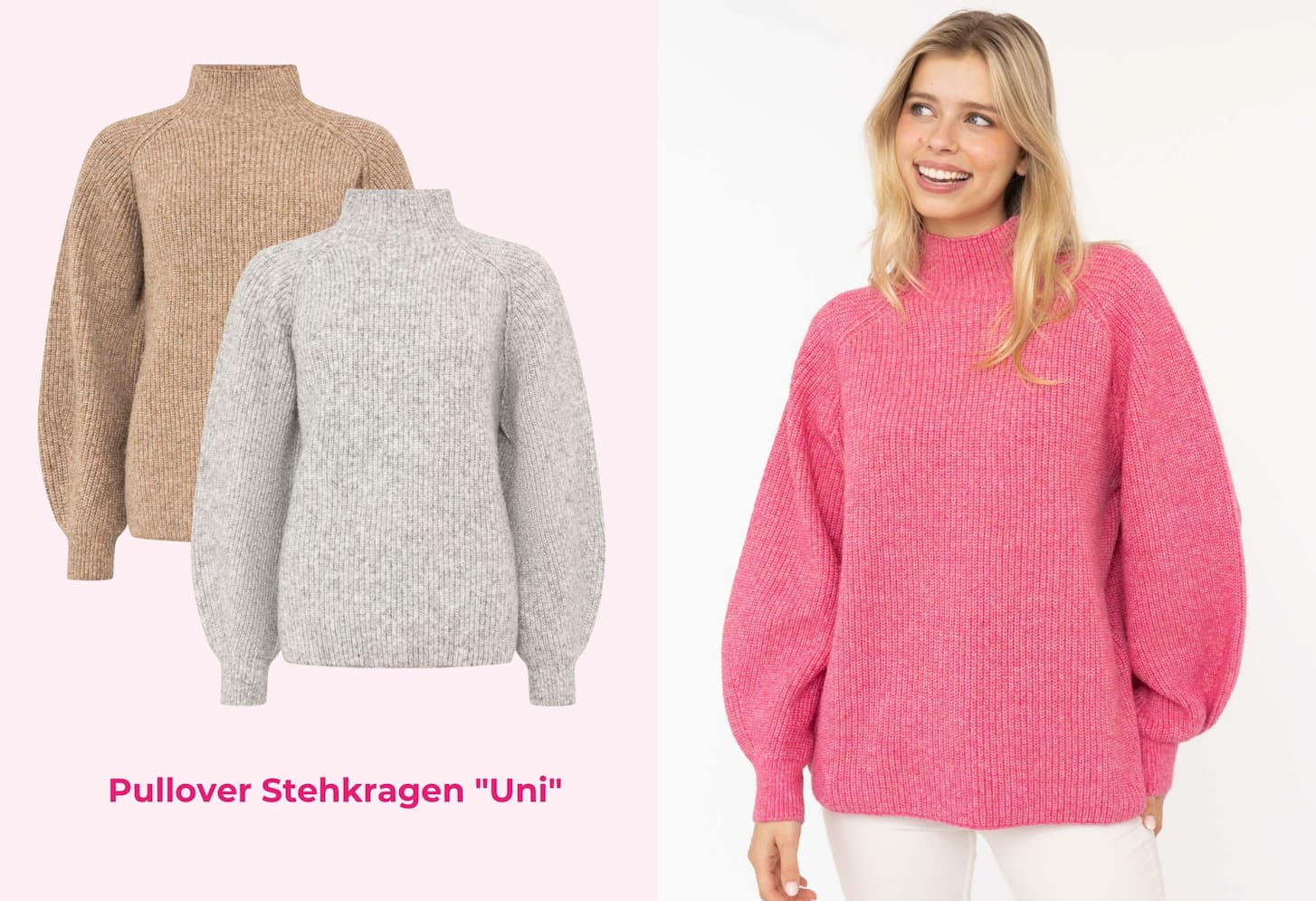 Pullover Stehkragen "Uni"