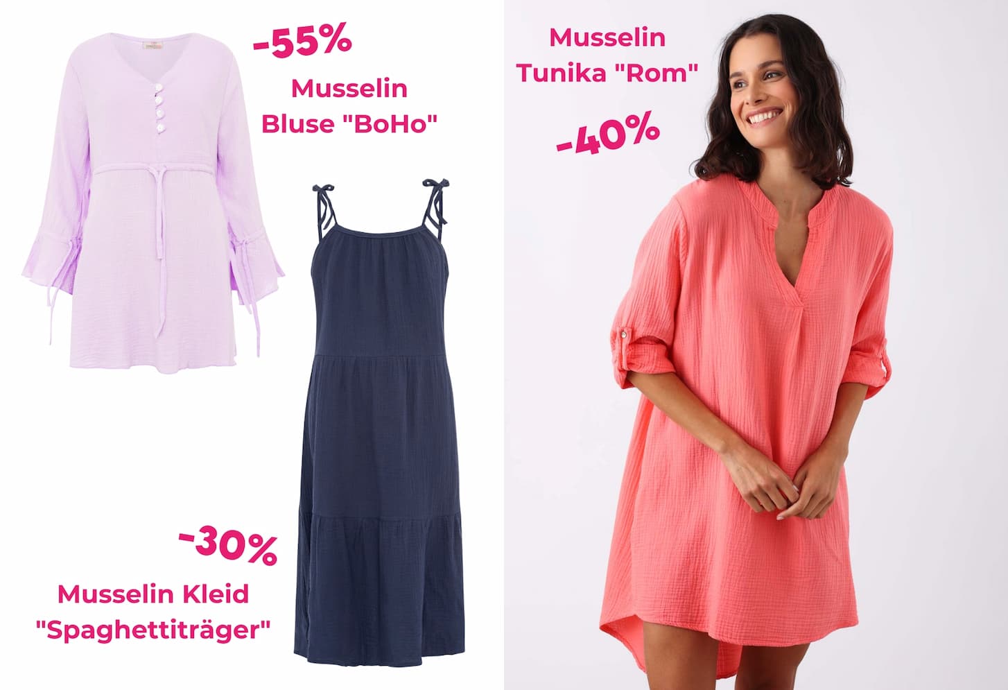 Musselin im Sale