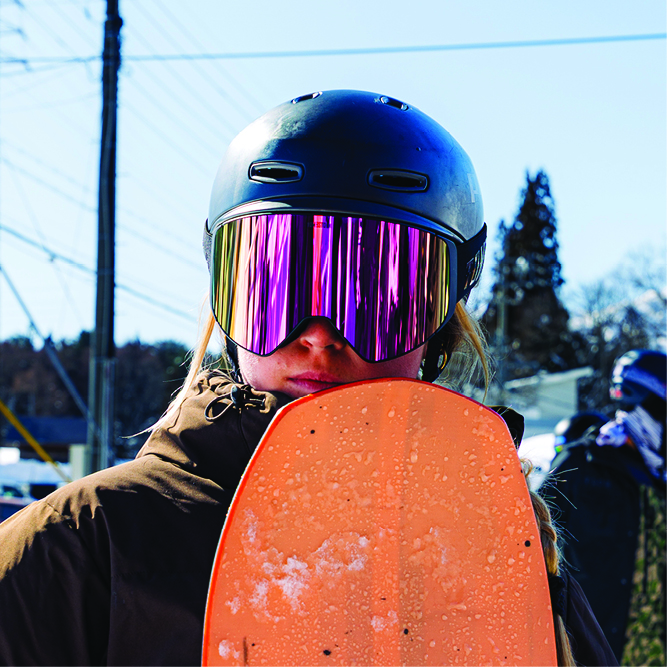 Low Light Snow Lens - Red/Orange | Curlew Snow Goggles – Tombstone