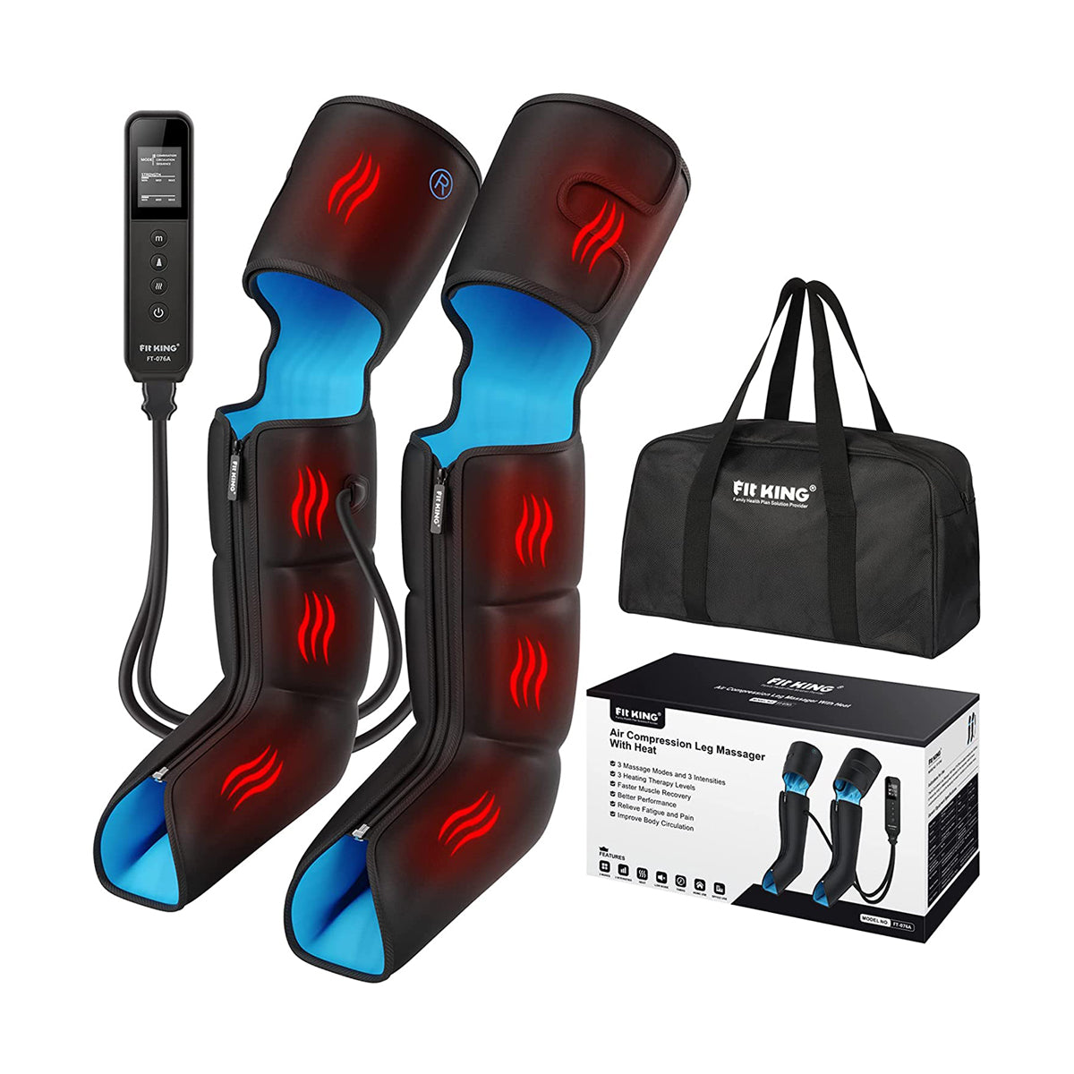 FIT KING Premium Full Leg Massager with Heat FT-076A