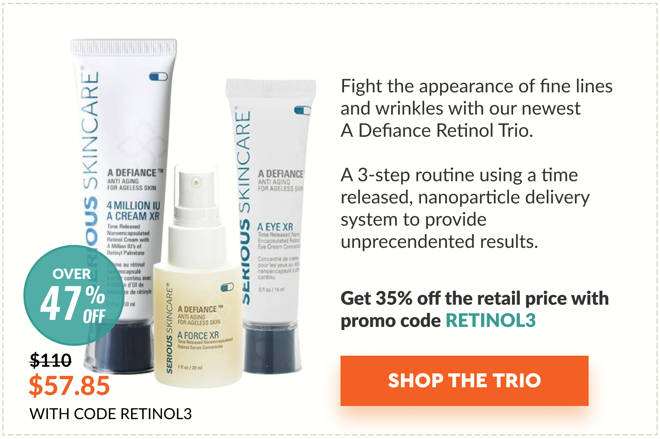 Just Launched! A Retinol Trio for an Ageless Glow Serious Skincare
