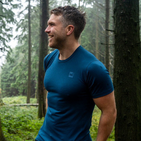 Man in Performance Tee shirt