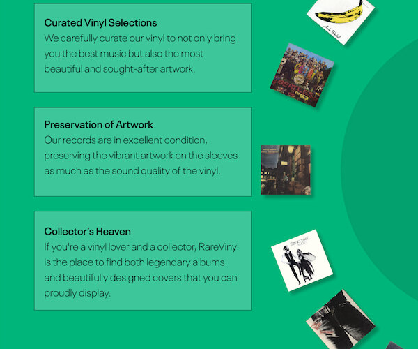 Curated Vinyl Selections; Preservation of Artwork; Collector's Heaven