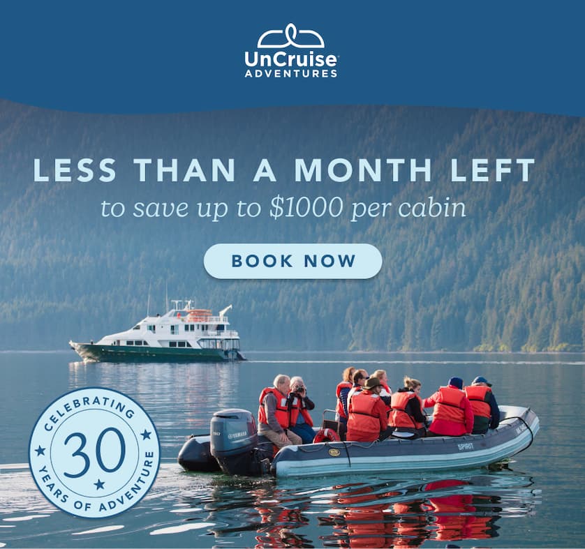 Less than a month left to save up to $1000 per cabin