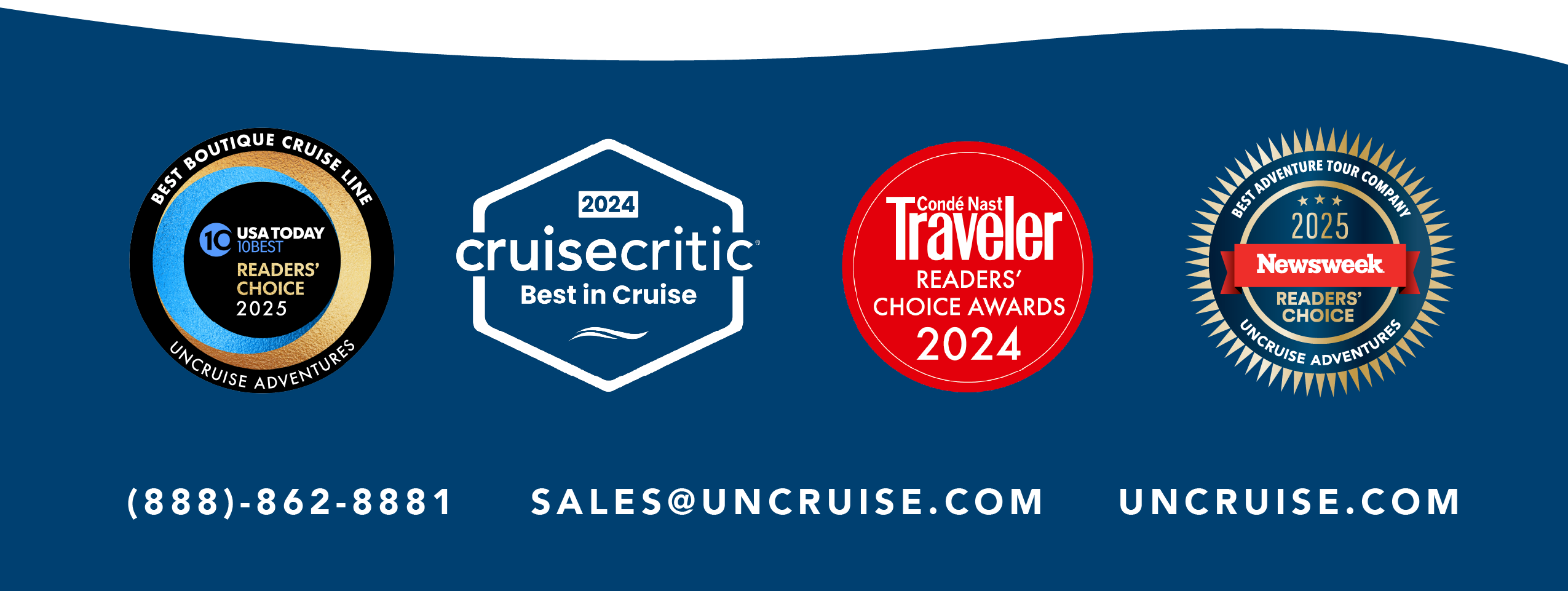 Awards from USAToday, Cruise Critic, Conde Nast & Newsweek | UnCruise Adventures