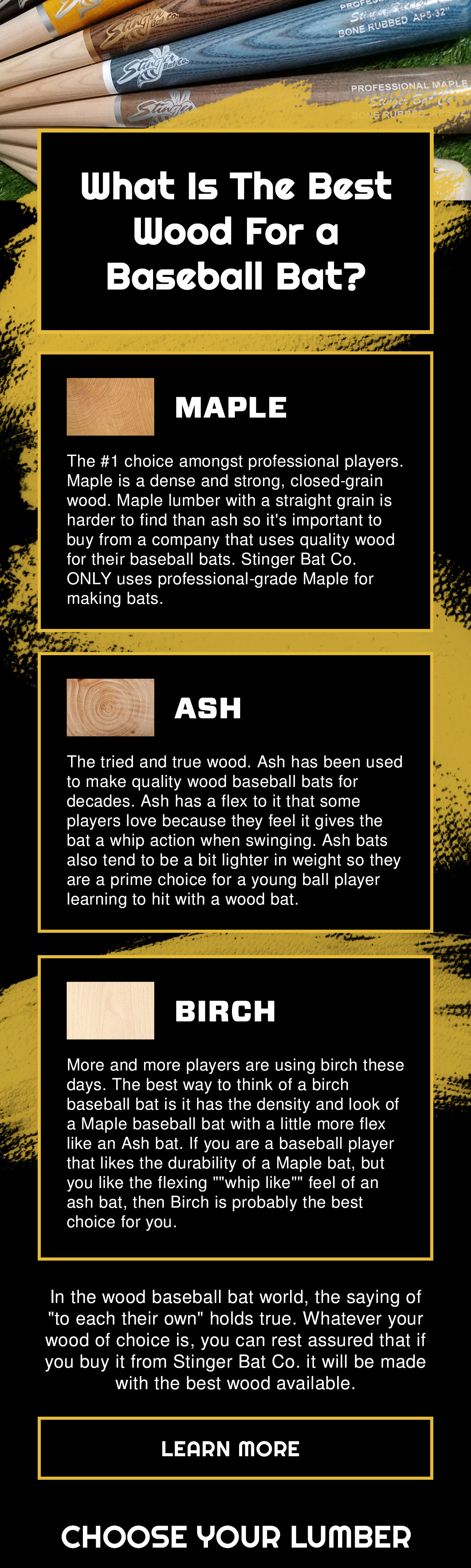 Lets talk about the lumber you're swinging 🤔 Stinger Bat Co