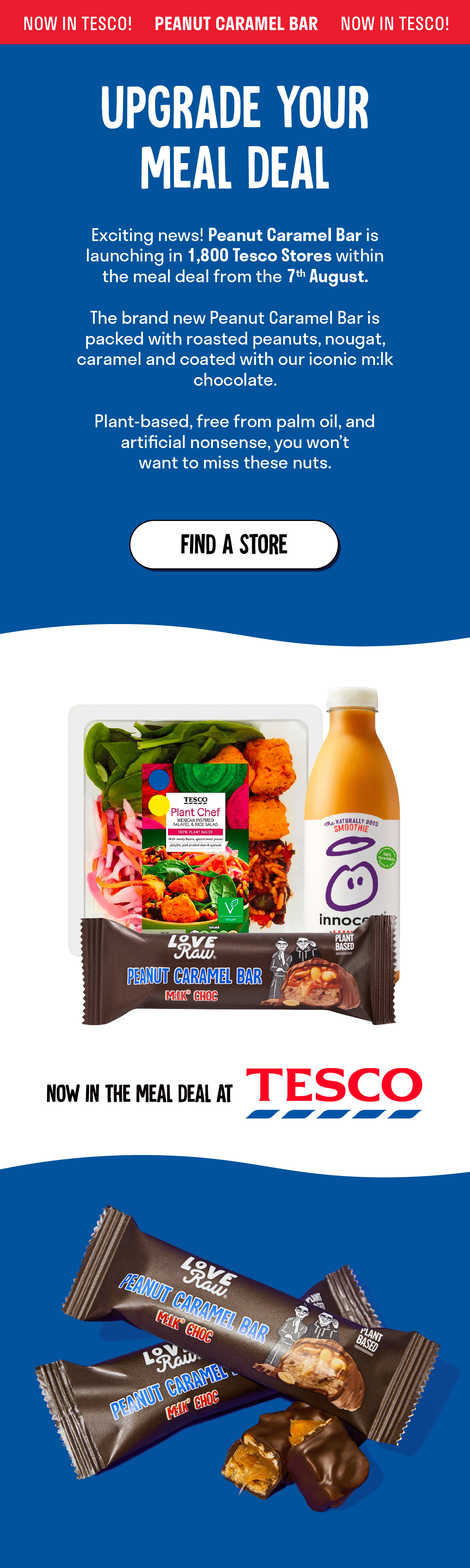 Now in Tesco Peanut Caramel Bar 🎉 Love Raw