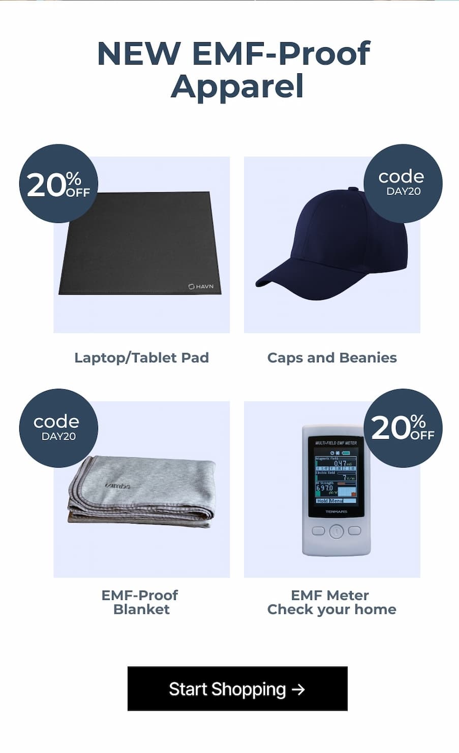 Protect Your Long-Term Health From EMF The world's first EMF-blocking clothing that supports your wellbeing and longevity, backed by science