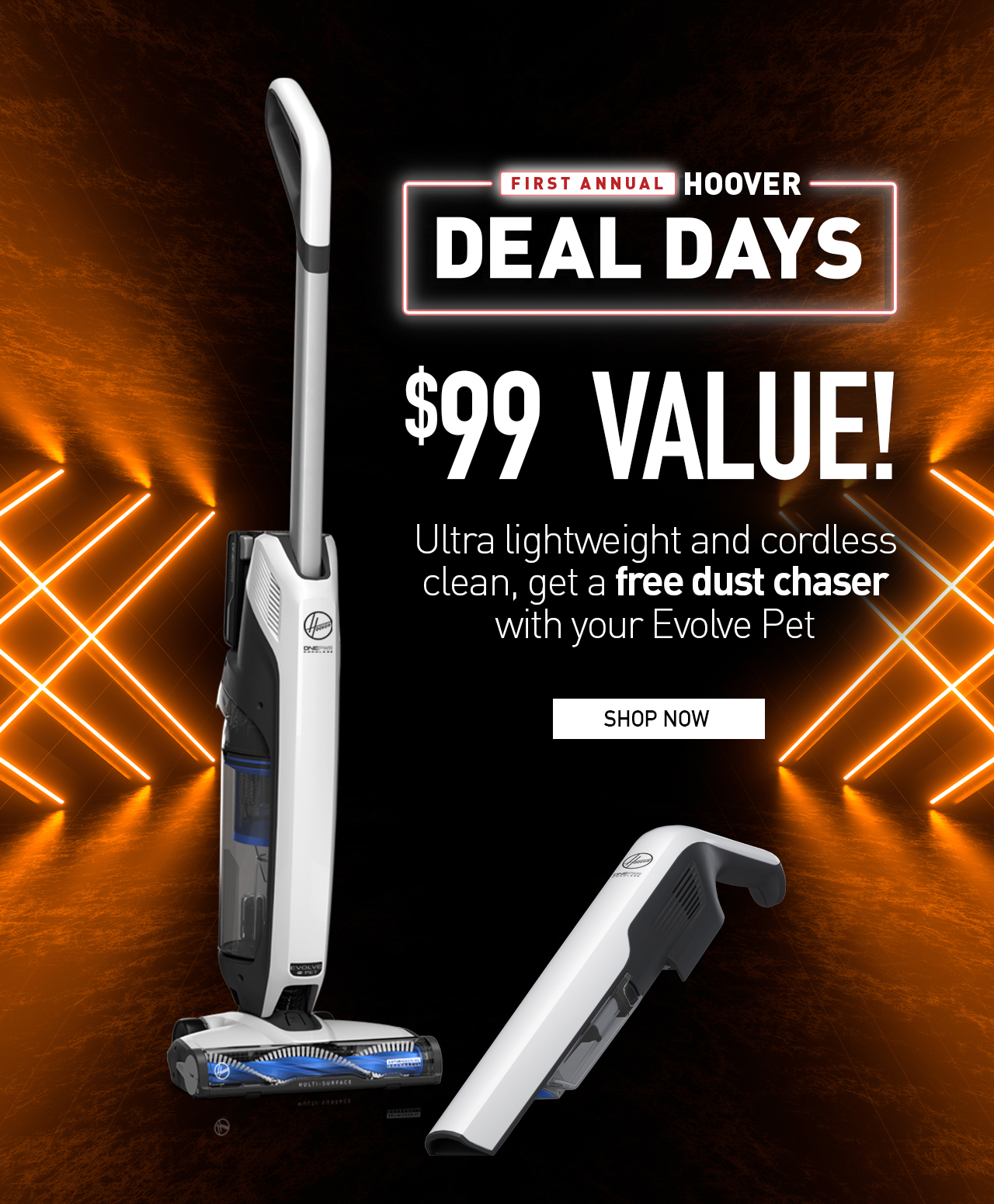 FREE dust chaser with Evolve Pet Vacuum Hoover Vacuums