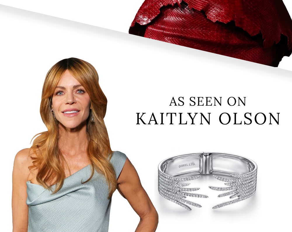 Split 18K White Gold Fan Diamond Bangle