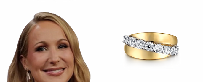 18K White Yellow Gold Diamond Twist Ring