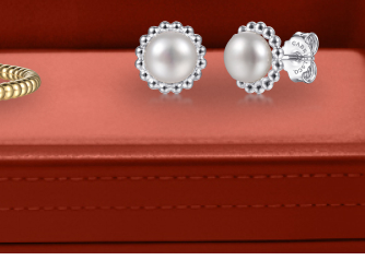 925 Sterling Silver Pearl Stud Earrings-Bujukan