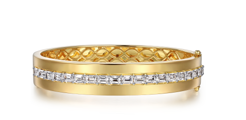18K Yellow Gold Diamond Bangle