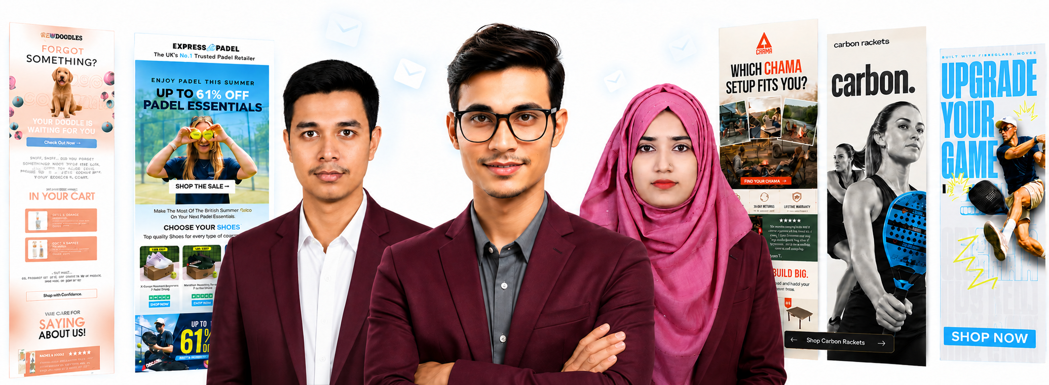 Md Shariar and email marketing team with selected campaign work