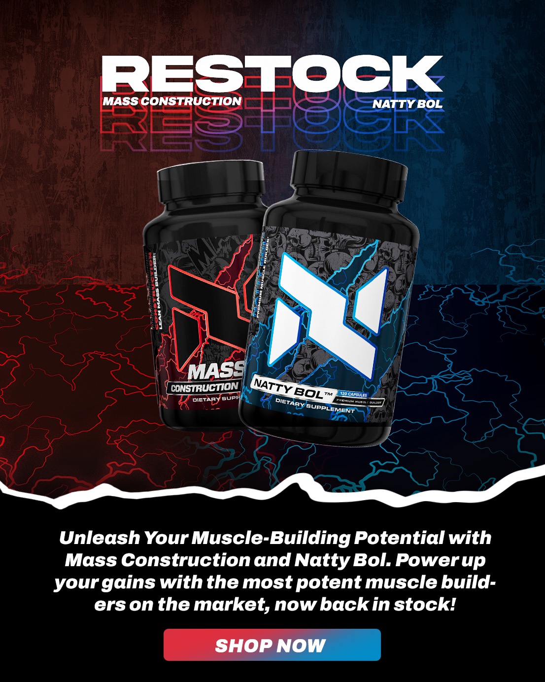 🚨RESTOCK🚨 Natty Bol & Mass Construction Nutra Innovations