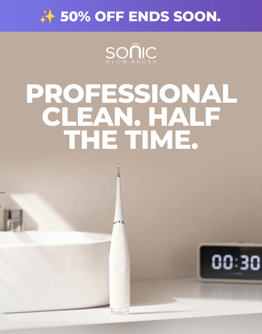 Professional clean. Half the time.