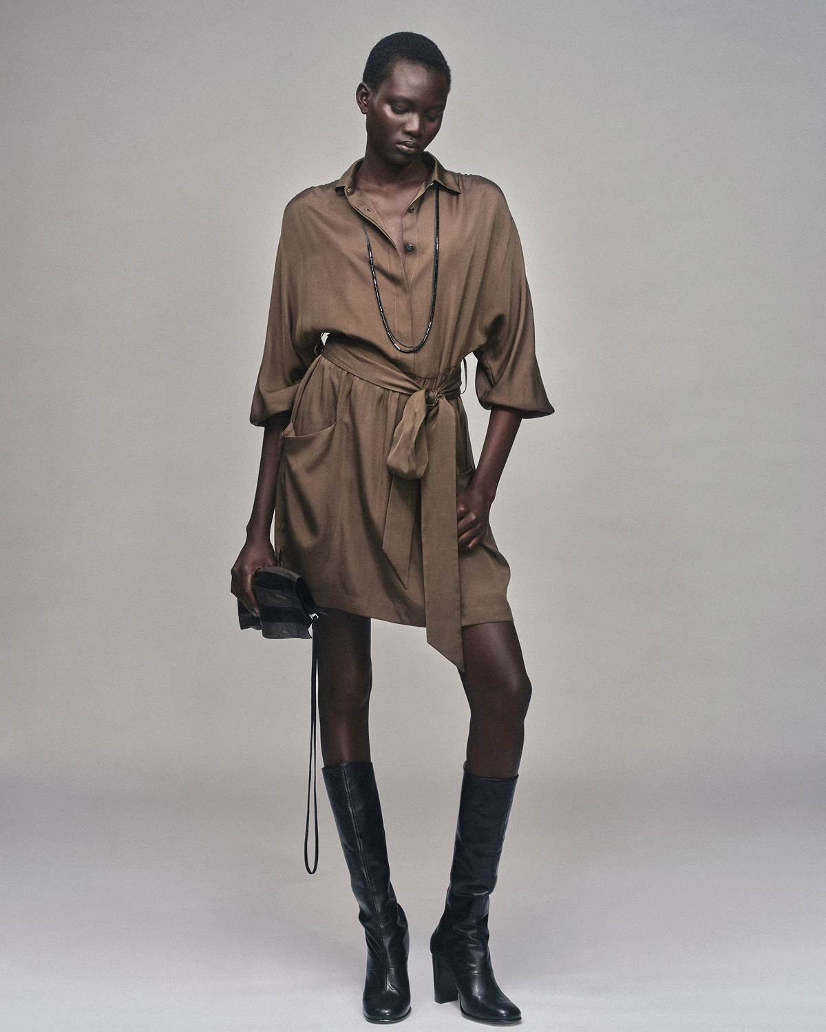 Noora Silk-Viscose Mini Dress