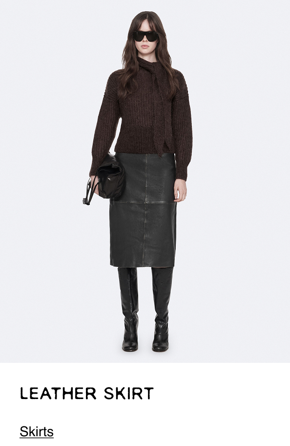 Olivia Leather Midi Skirt
