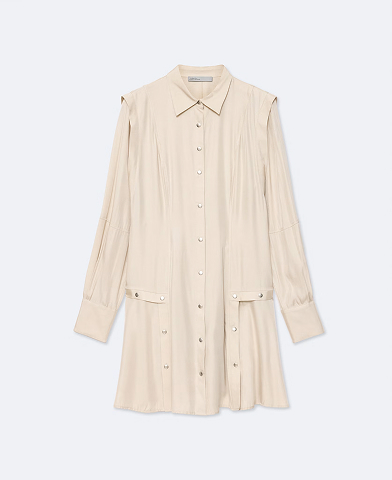 Artemis Silk-Blend Mini Shirt Dress
