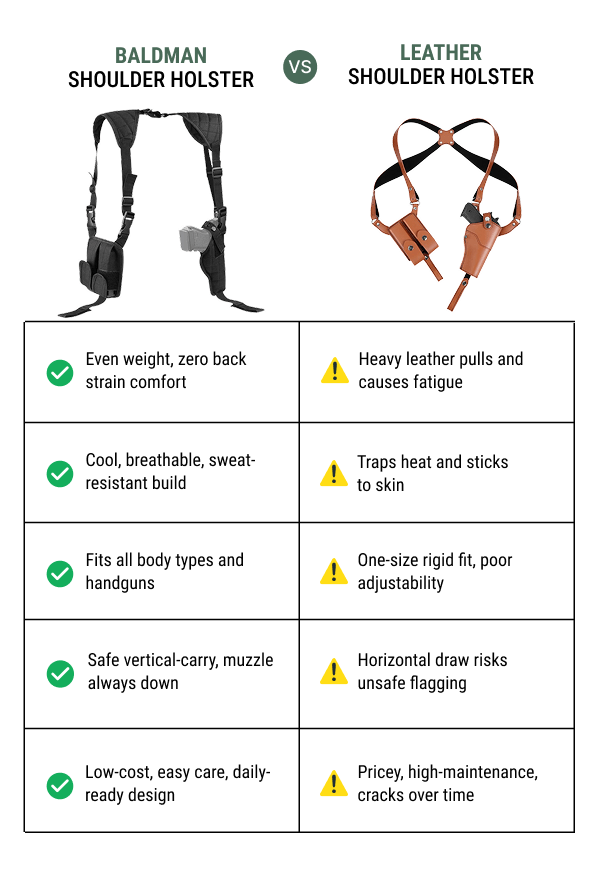 Baldman vs Leather Holster