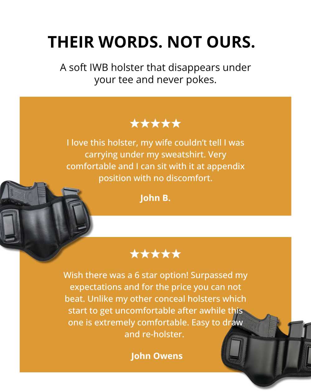 Their words. Not ours.