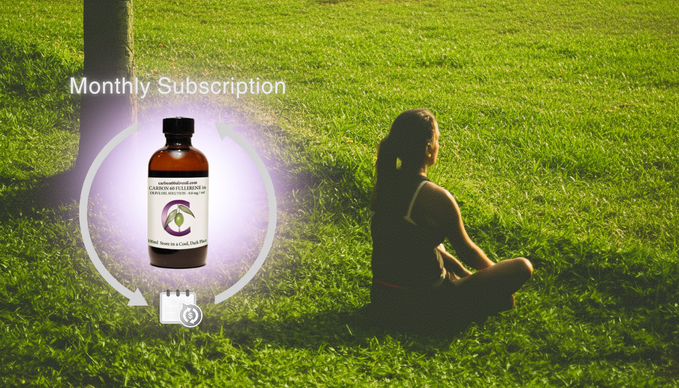woman sitting on grass with EVOO Sub bottle