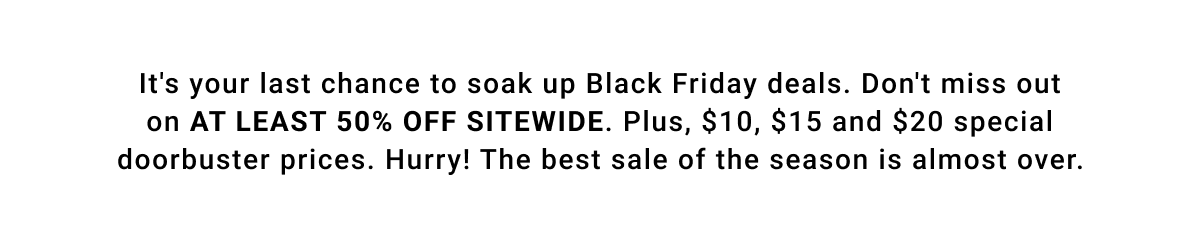 Black Friday Ends Tonight