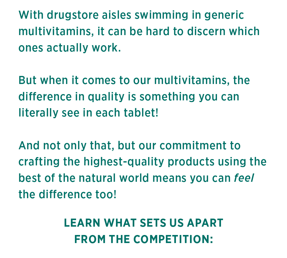 See the difference in our multivitamins, literally 🍃 Pure Synergy