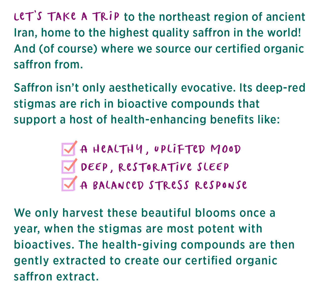 Say hello to our sustainable saffron extract 👋 Pure Synergy