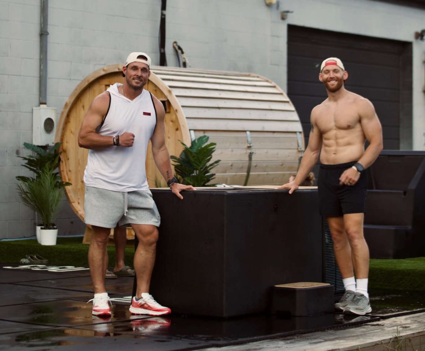 Image of Pete Putting a Sauna Together