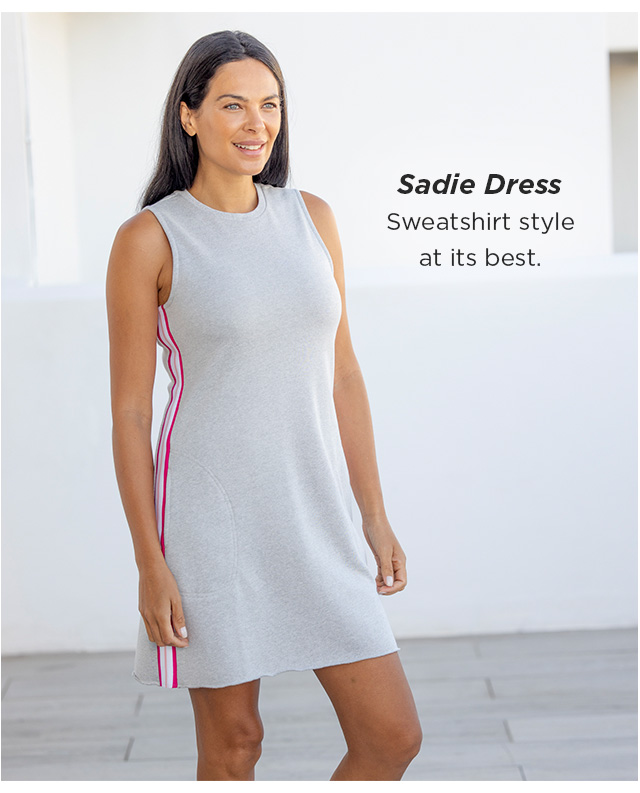 SADIE DRESS #635389 Save 25% Sweatshirt style at its best.