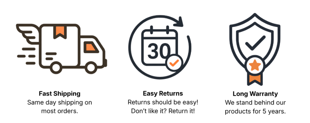 Fast Shipping | Easy Returns | Long Warranty