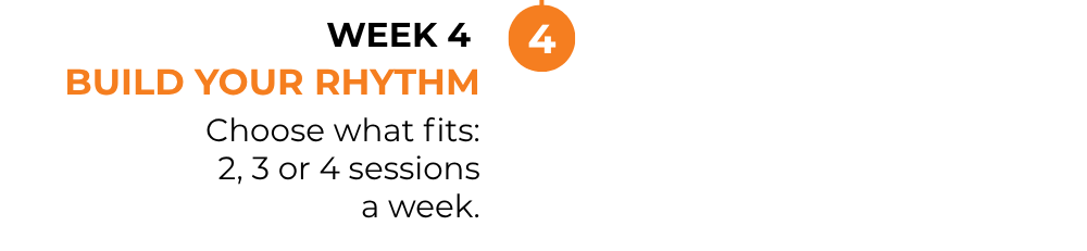 Week 4: Build your rhythm