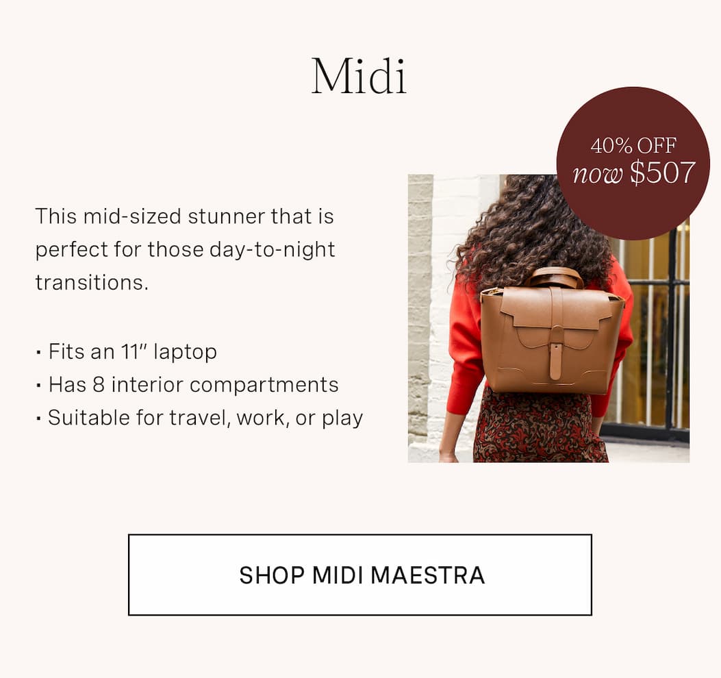 Midi Maestra in Pebbled Chestnut