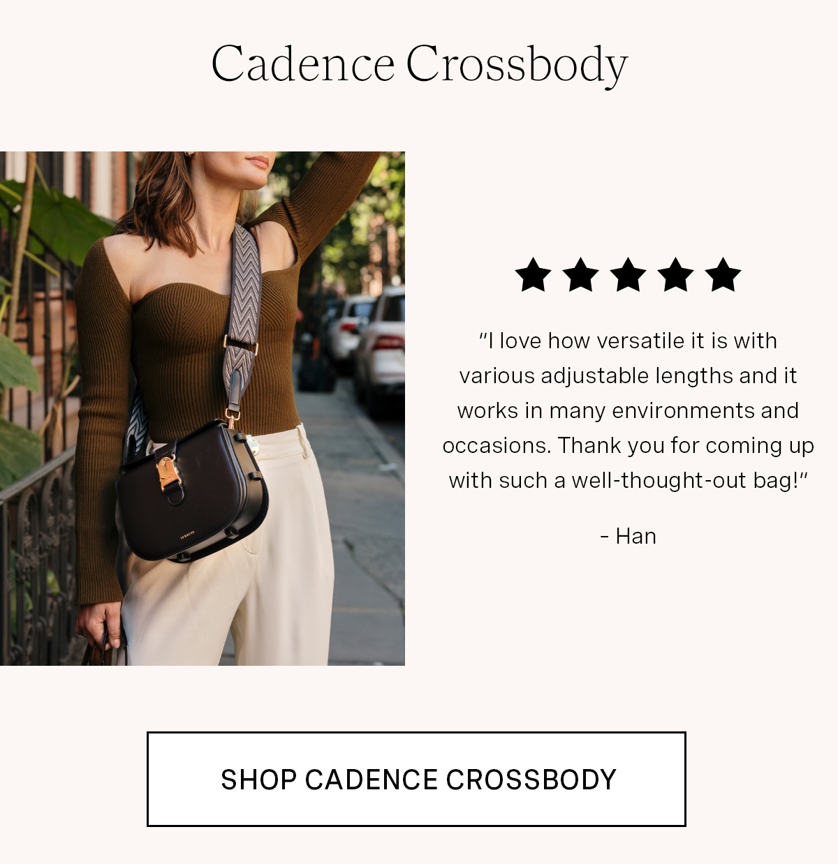 Cadence Crossbody in Noir