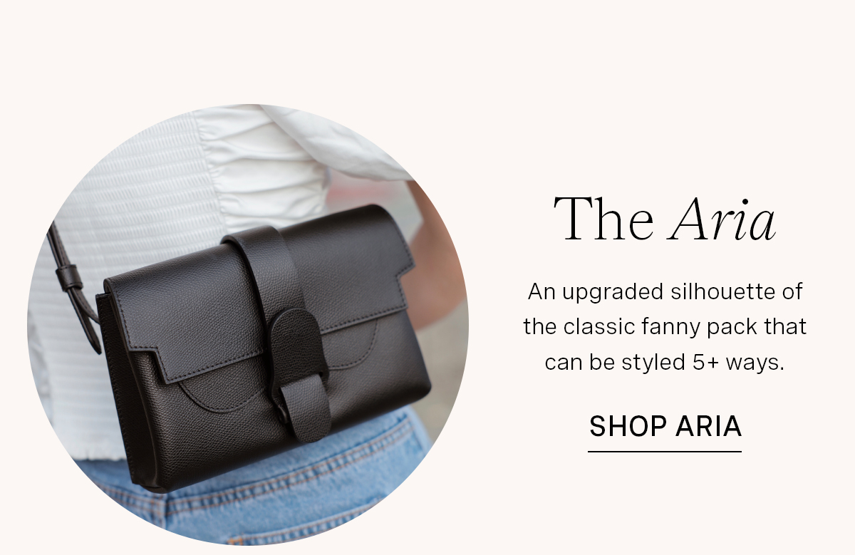 The Aria Belt Bag in Pebbled Noir