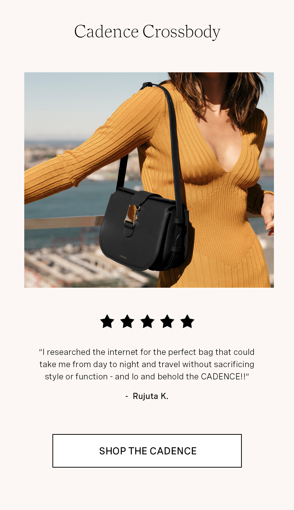 Cadence Crossbody Pebbled Noir