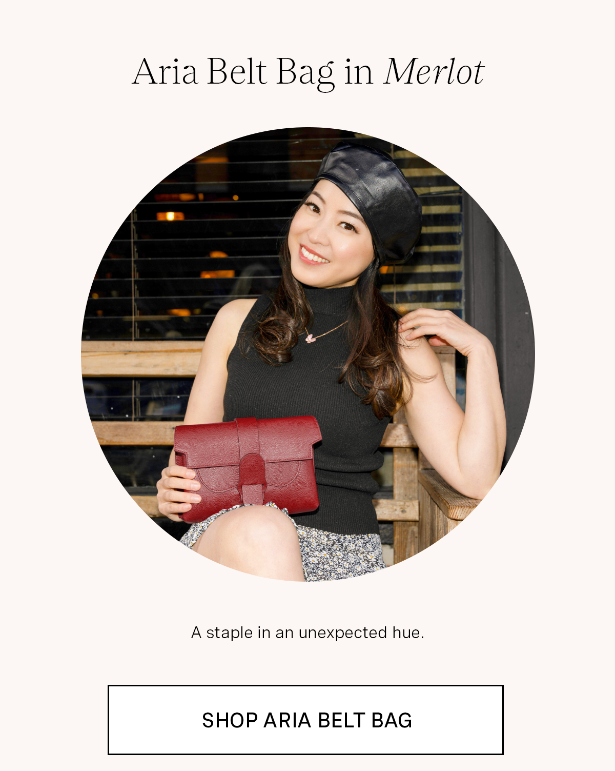 Aria Belt Bag In Merlot