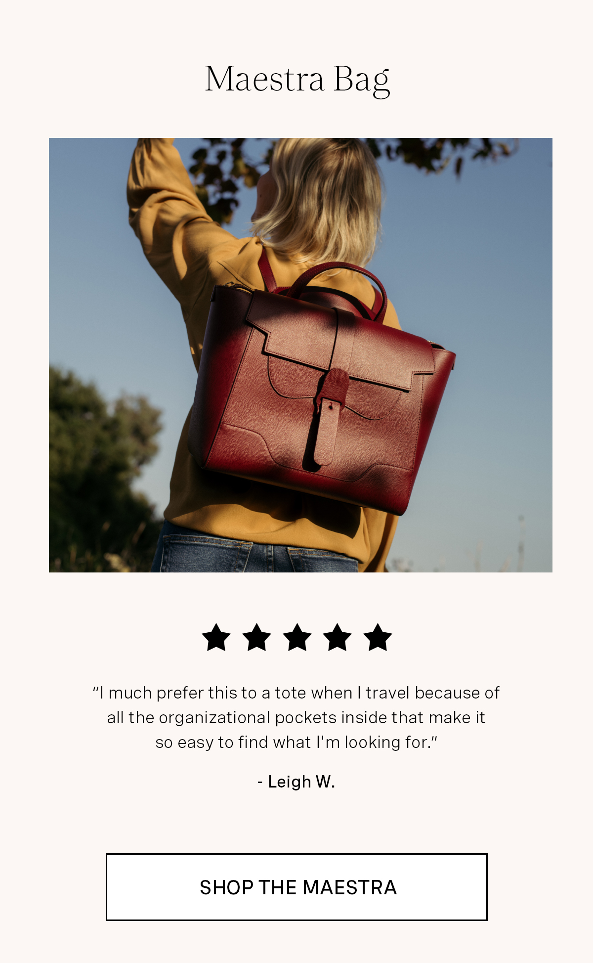 Maestra Bag Pebbled Merlot