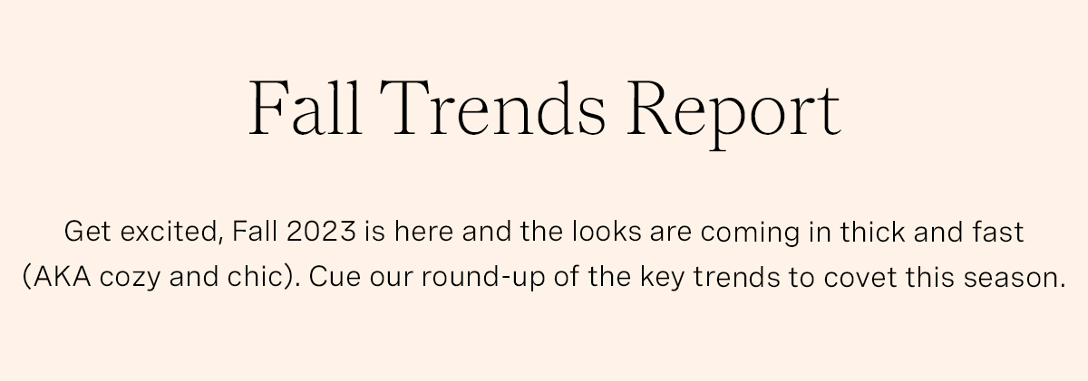 Fall Trends Report